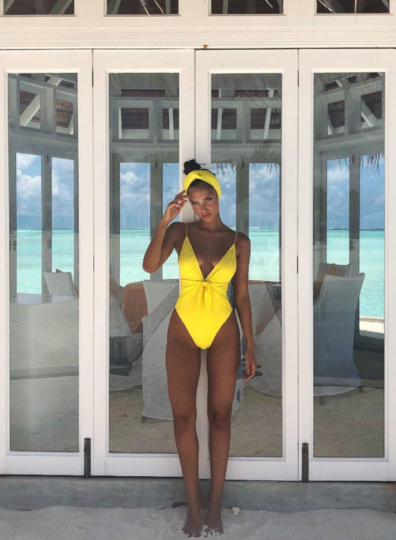 Liz Taylor Swimsuit in Yellow